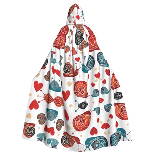 KFRXXZQB Halloween-Umhang mit süßem Schnecken-Druck, verstellbarer Kapuzenumhang für Partys, Gothic-Events und Festivals, maschinenwaschbar KFRXXZQB Halloween-Umhang mit süßem Schnecken-Druck, verstellbarer Kapuzenumhang für Partys, Gothic-Events und Festivals, maschinenwaschbar von KFRXXZQB