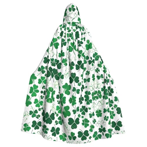KFRXXZQB Happy St. Patrick's Day – bedruckter Halloween-Umhang für Erwachsene, verstellbarer Kapuzenumhang für Partys, Gothic-Events und Festivals, maschinenwaschbar von KFRXXZQB