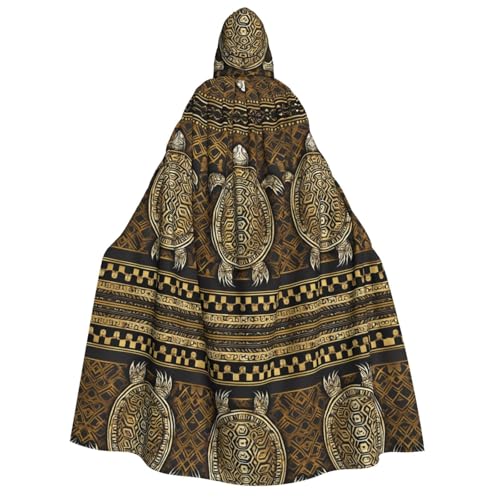 KFRXXZQB Hawaiianischer Schildkröten-Aufdruck, Halloween-Umhang mit Kapuze für Erwachsene, Gothic-Umhang für Festivals, Larp-Events und Motto-Partys, mit maschinenwaschbarem Stoff KFRXXZQB Hawaiianischer Schildkröten-Aufdruck, Halloween-Umhang mit Kapuze für Erwachsene, Gothic-Umhang für Festivals, Larp-Events und Motto-Partys, mit maschinenwaschbarem Stoff von KFRXXZQB