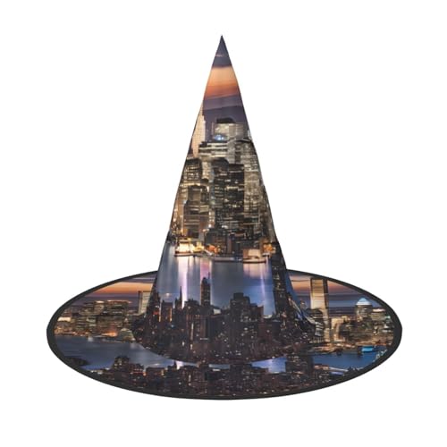 KFRXXZQB Hongkong Halloween-Hut mit voller Abdeckung, verstaubare Hexen-Kopfbedeckung für Festivals, Larp und Partys, 2 Stück von KFRXXZQB