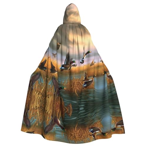 KFRXXZQB Jagd fliegende wilde Enten – Halloween-Umhang für Erwachsene – verstellbarer Kapuzenumhang für Partys, Gothic-Events und Festivals, maschinenwaschbar KFRXXZQB Jagd fliegende wilde Enten – Halloween-Umhang für Erwachsene – verstellbarer Kapuzenumhang für Partys, Gothic-Events und Festivals, maschinenwaschbar von KFRXXZQB