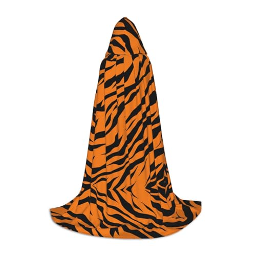 KFRXXZQB Kapuzenumhang für Jugendliche, mit Tiger, Leopardenmuster, verstellbar, bedruckt, für Halloween, Veranstaltungen, Schultheater und Kostüme, Größe S von KFRXXZQB