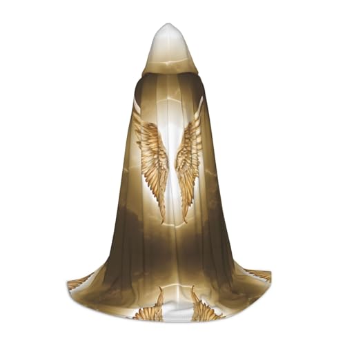 KFRXXZQB Kapuzenumhang mit Engelsflügel-Druck, verstellbar, bedruckt, für Halloween, Schultheater und Kostüme, Größe L KFRXXZQB Kapuzenumhang mit Engelsflügel-Druck, verstellbar, bedruckt, für Halloween, Schultheater und Kostüme, Größe L von KFRXXZQB