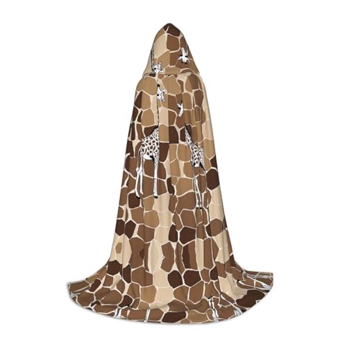 KFRXXZQB Kapuzenumhang mit Giraffen-Druck, verstellbar, bedruckt, für Halloween, Schultheater und Kostüme, Größe M von KFRXXZQB