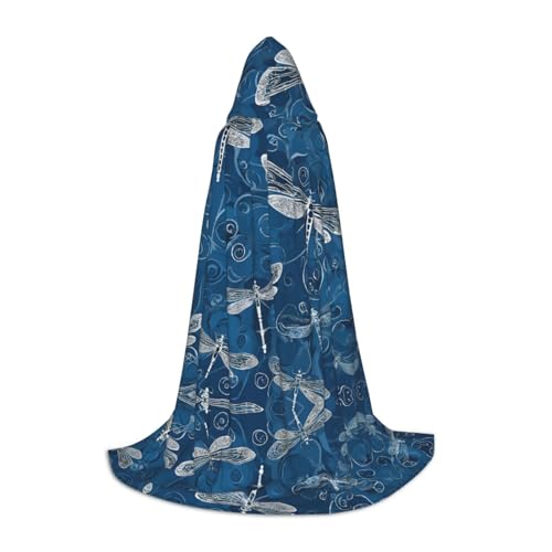 KFRXXZQB Kapuzenumhang mit Libellen-Druck, verstellbar, bedruckt, für Halloween, Schultheater und Kostüme, Größe M von KFRXXZQB