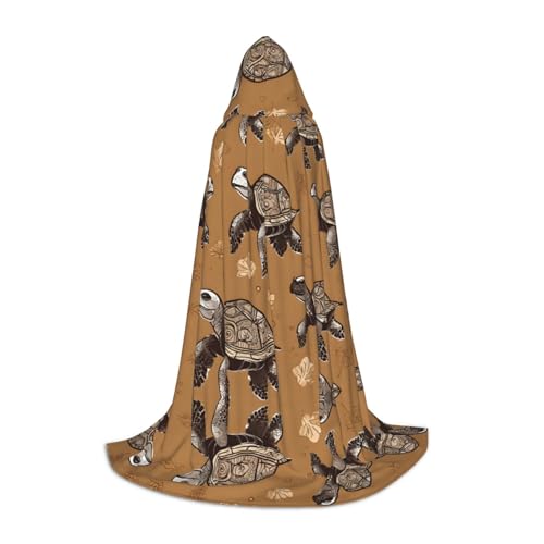 KFRXXZQB Kapuzenumhang mit Meeresschildkröten, bedruckt, verstellbar, bedruckt, für Halloween, Schultheater und Kostüme, Größe S KFRXXZQB Kapuzenumhang mit Meeresschildkröten, bedruckt, verstellbar, bedruckt, für Halloween, Schultheater und Kostüme, Größe S von KFRXXZQB