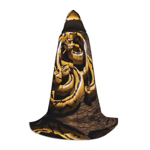 KFRXXZQB Kapuzenumhang mit Schlangen-Druck, verstellbar, bedruckt, für Halloween, Veranstaltungen, Schultheater und Kostüme, Größe S von KFRXXZQB