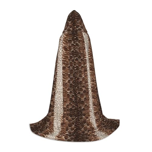 KFRXXZQB Kapuzenumhang mit Schlangenhaut-Druck, verstellbar, bedruckt, für Halloween, Schultheater und Kostüme, Größe L KFRXXZQB Kapuzenumhang mit Schlangenhaut-Druck, verstellbar, bedruckt, für Halloween, Schultheater und Kostüme, Größe L von KFRXXZQB