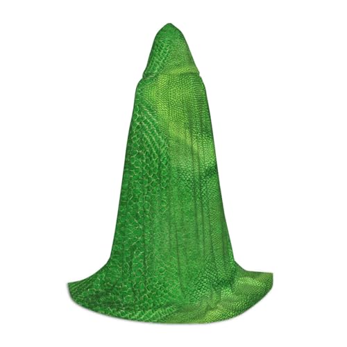 KFRXXZQB Kapuzenumhang mit Schlangenleder-Druck, verstellbar, bedruckt, für Halloween, Schultheater und Kostüme, Größe M von KFRXXZQB