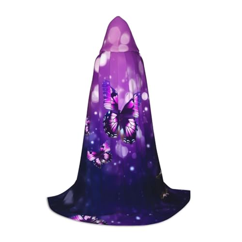 KFRXXZQB Kapuzenumhang mit Schmetterlings-Aufdruck, verstellbar, bedruckt, für Halloween, Veranstaltungen, Schultheater und Kostüme, Größe L von KFRXXZQB