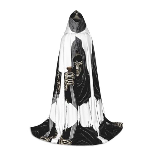 KFRXXZQB Kapuzenumhang mit Sensenmann, bedruckt, verstellbar, bedruckt, für Halloween, Schultheater und Kostüme, Größe S KFRXXZQB Kapuzenumhang mit Sensenmann, bedruckt, verstellbar, bedruckt, für Halloween, Schultheater und Kostüme, Größe S von KFRXXZQB