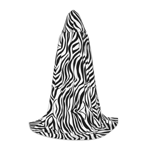 KFRXXZQB Kapuzenumhang mit Zebramuster – verstellbarer bedruckter Umhang für Halloween, Schultheater und Kostüme, Größe M von KFRXXZQB