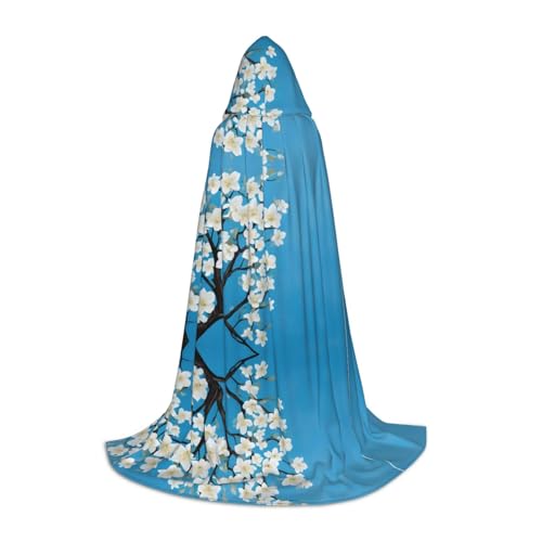 KFRXXZQB Kapuzenumhang mit japanischem Kirschblumen-Druck, verstellbar, bedruckt, für Halloween, Schultheater und Kostüme, Größe S von KFRXXZQB