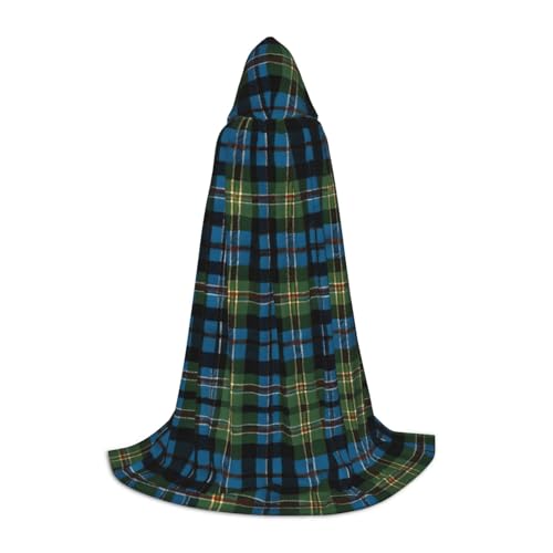 KFRXXZQB Kapuzenumhang mit schottischem Schottenkaro, verstellbar, bedruckt, für Halloween, Schultheater und Kostüme, Größe M von KFRXXZQB