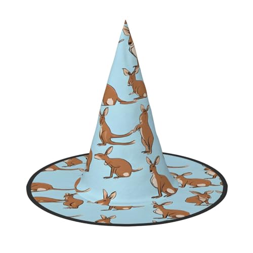 KFRXXZQB Lustig für Känguru-Zoo, volle Abdeckung, Halloween-Hut, verstaubare Hexen-Kopfbedeckung für Festivals, Larp und Partys, 1 Stück von KFRXXZQB