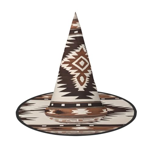 KFRXXZQB Native Halloween-Hut mit Aufdruck – verstaubare Hexen-Kopfbedeckung für Festivals, Larp und Partys, 2 Stück von KFRXXZQB