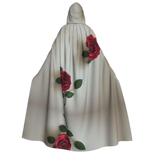 KFRXXZQB Rosen-Print Erwachsenen-Halloween-Umhang mit Kapuze – Volldruck, Gothic-Umhang für Festivals, Larp-Events und Themenpartys, mit maschinenwaschbarem Stoff KFRXXZQB Rosen-Print Erwachsenen-Halloween-Umhang mit Kapuze – Volldruck, Gothic-Umhang für Festivals, Larp-Events und Themenpartys, mit maschinenwaschbarem Stoff von KFRXXZQB