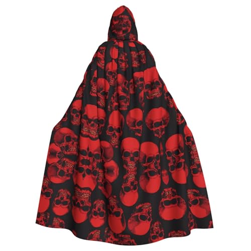 KFRXXZQB Roter Halloween-Umhang mit Totenköpfen – verstellbarer Kapuzenumhang für Partys, Gothic-Events und Festivals, maschinenwaschbar KFRXXZQB Roter Halloween-Umhang mit Totenköpfen – verstellbarer Kapuzenumhang für Partys, Gothic-Events und Festivals, maschinenwaschbar von KFRXXZQB