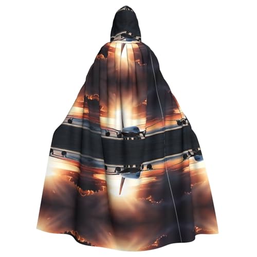 KFRXXZQB Rucksack mit Flugzeug-Druck, Halloween-Umhang für Erwachsene, verstellbarer Kapuzenumhang für Partys, Gothic-Events und Festivals, maschinenwaschbar KFRXXZQB Rucksack mit Flugzeug-Druck, Halloween-Umhang für Erwachsene, verstellbarer Kapuzenumhang für Partys, Gothic-Events und Festivals, maschinenwaschbar von KFRXXZQB