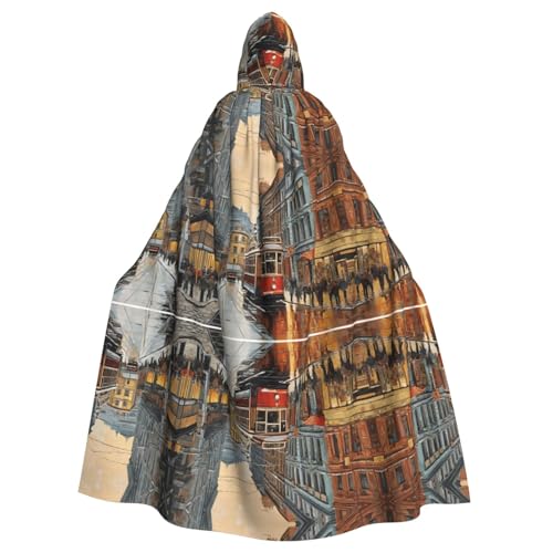KFRXXZQB San Francisco Halloween-Umhang für Erwachsene, verstellbarer Kapuzenumhang für Partys, Gothic-Events und Festivals, maschinenwaschbar von KFRXXZQB