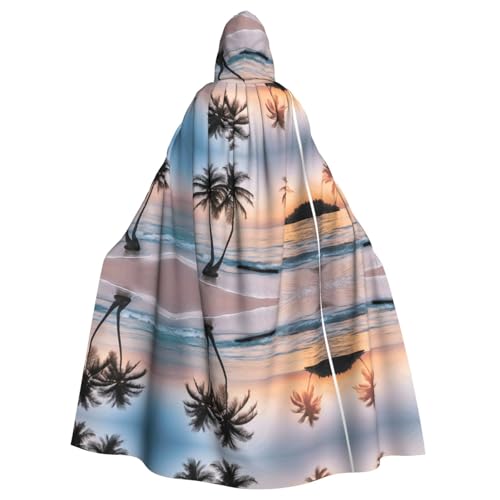 KFRXXZQB Sonnenaufgang Tropische Palmeninsel – bedruckter Halloween-Umhang für Erwachsene – verstellbarer Kapuzenumhang für Partys, Gothic-Veranstaltungen und Festivals, maschinenwaschbar KFRXXZQB Sonnenaufgang Tropische Palmeninsel – bedruckter Halloween-Umhang für Erwachsene – verstellbarer Kapuzenumhang für Partys, Gothic-Veranstaltungen und Festivals, maschinenwaschbar von KFRXXZQB