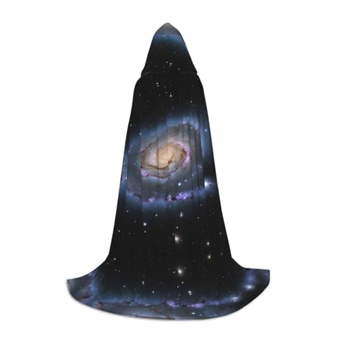 KFRXXZQB Starry Universe Weltraum – Druck Jugend Kapuzenumhang – Verstellbarer bedruckter Umhang für Halloween-Events, Schultheater und Kostüme, Größe M von KFRXXZQB
