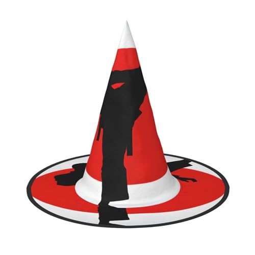 KFRXXZQB Taekwondo-Design, volle Abdeckung, Halloween-Hut, verstaubare Hexen-Kopfbedeckung für Festivals, Larp und Partys, 2 Stück von KFRXXZQB