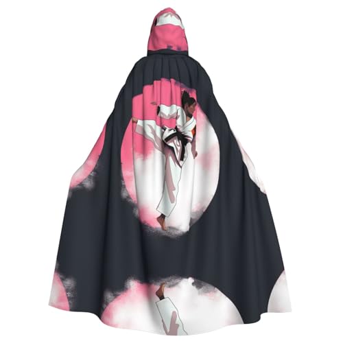 KFRXXZQB Taekwondo-Design – bedruckter Halloween-Umhang für Erwachsene – verstellbarer Kapuzenumhang für Partys, Gothic-Events und Festivals, maschinenwaschbar KFRXXZQB Taekwondo-Design – bedruckter Halloween-Umhang für Erwachsene – verstellbarer Kapuzenumhang für Partys, Gothic-Events und Festivals, maschinenwaschbar von KFRXXZQB