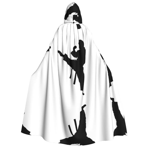 KFRXXZQB Taekwondo Kampfsport-Umhang für Erwachsene, Halloween-Umhang mit Kapuze, Volldruck, Gothic-Umhang für Festivals, Larp-Events und Motto-Partys, mit maschinenwaschbarem Stoff KFRXXZQB Taekwondo Kampfsport-Umhang für Erwachsene, Halloween-Umhang mit Kapuze, Volldruck, Gothic-Umhang für Festivals, Larp-Events und Motto-Partys, mit maschinenwaschbarem Stoff von KFRXXZQB