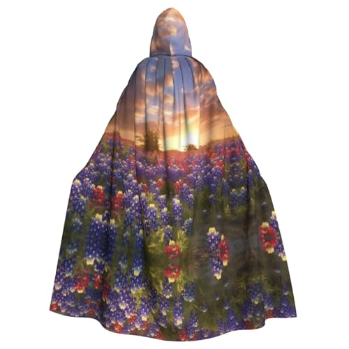 KFRXXZQB Texas Bluebonnets Scenery – Halloween-Umhang für Erwachsene – verstellbarer Kapuzenumhang für Partys, Gothic-Events und Festivals, maschinenwaschbar KFRXXZQB Texas Bluebonnets Scenery – Halloween-Umhang für Erwachsene – verstellbarer Kapuzenumhang für Partys, Gothic-Events und Festivals, maschinenwaschbar von KFRXXZQB