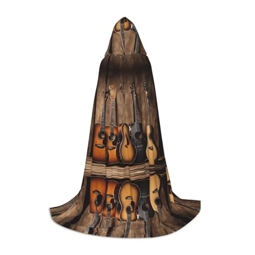 KFRXXZQB Umhang mit Kapuze für Gitarre, Bass, Musik, Musikinstrumente, bedruckt, verstellbar, bedruckt, für Halloween, Schultheater und Kostüme, Größe M KFRXXZQB Umhang mit Kapuze für Gitarre, Bass, Musik, Musikinstrumente, bedruckt, verstellbar, bedruckt, für Halloween, Schultheater und Kostüme, Größe M von KFRXXZQB