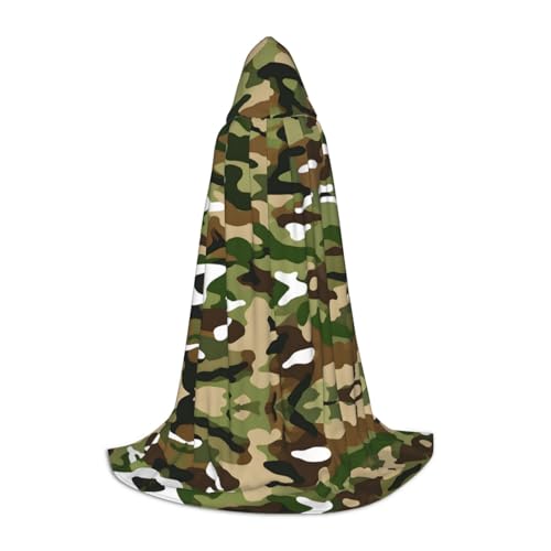 KFRXXZQB Umhang mit abstraktem Camouflage-Muster für Jugendliche, verstellbarer bedruckter Umhang für Halloween-Events, Schultheater und Kostüme, Größe M von KFRXXZQB