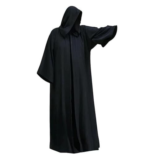 Kostüm Mittelalter,Medieval Dress Cosplay Robe Mittelalter Robe Kostüm mit Kapuze Robe Outfit Mittelalter Halloween for die Bühne(Brown,5X-Large) von KFXYSM