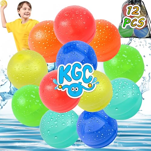 12 Stück Wasserbomben Wiederverwendbar, Silikon Wasserbomben Wasserballons Wiederverwendbar Mit 1 Mesh Bag, Reusable Water Balloons, Befüllbare Wasserbomben Mehrweg für Sommer, Pool 12 Stück Wasserbomben Wiederverwendbar, Silikon Wasserbomben Wasserballons Wiederverwendbar Mit 1 Mesh Bag, Reusable Water Balloons, Befüllbare Wasserbomben Mehrweg für Sommer, Pool von KGC