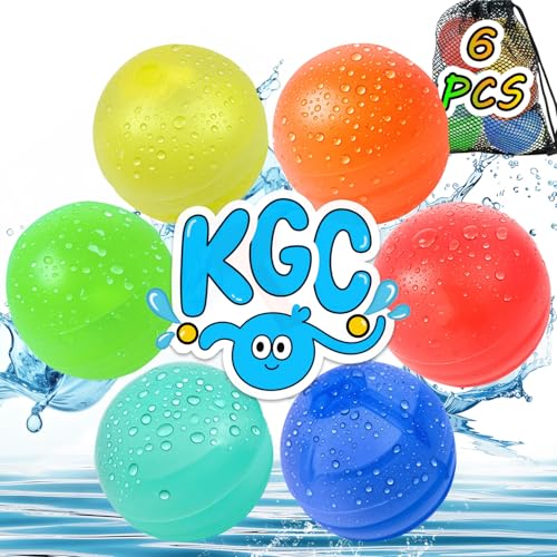 6 Stück Silikon Wasserbomben Wiederverwendbar, Wiederverwendbare Wasserbomben, Reusable Water Balloons, Wasserballons Wiederverwendbar für Sommer, Pool, Strand, Garten, Outdoor und Party 6 Stück Silikon Wasserbomben Wiederverwendbar, Wiederverwendbare Wasserbomben, Reusable Water Balloons, Wasserballons Wiederverwendbar für Sommer, Pool, Strand, Garten, Outdoor und Party von KGC