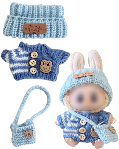 Kleidung für Puppe,17cm Niedliche Mini Plüsch Puppen Kleidung Outfit nur Bekleidungs zubehör,für L-b-b-3.0 Puppen Pullover Hoodie Kleidung DIY Kinder Geschenke,ohne Puppe (Mütze,Pullover,Rucksack) Kleidung für Puppe,17cm Niedliche Mini Plüsch Puppen Kleidung Outfit nur Bekleidungs zubehör,für L-b-b-3.0 Puppen Pullover Hoodie Kleidung DIY Kinder Geschenke,ohne Puppe (Mütze,Pullover,Rucksack) von KGDUYC
