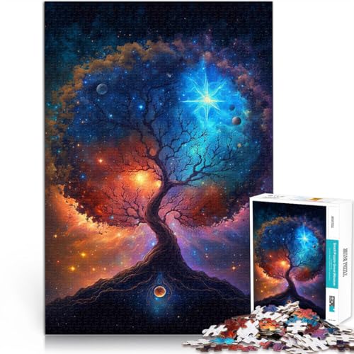 1000-Teile-Puzzle für Erwachsene “Baum der Weisheit” Aus Karton，für 14+ Denksportaufgabe Geschenk - Herausforderndes Spiel。Größe：26x38cm/10.2x14.9Zoll von KGUHVFTK