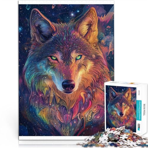 1000-Teile-Puzzle für Erwachsene “Farbwolf” Aus Karton,ab 14 Jahren Heimdekorationsspielzeug Geschenkideen。Größe:38x52cm/14.9x20.4Zoll 1000-Teile-Puzzle für Erwachsene “Farbwolf” Aus Karton,ab 14 Jahren Heimdekorationsspielzeug Geschenkideen。Größe:38x52cm/14.9x20.4Zoll von KGUHVFTK