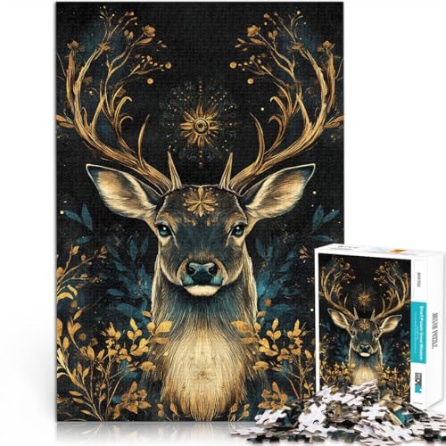 1000-Teile-Puzzle für Erwachsene “Goldenes Hirschporträt” Aus Karton,für und ab 14 Jahren Heimdekoration Erwachsene und Jugendliche。Größe:38x52cm/14.9x20.4Zoll 1000-Teile-Puzzle für Erwachsene “Goldenes Hirschporträt” Aus Karton,für und ab 14 Jahren Heimdekoration Erwachsene und Jugendliche。Größe:38x52cm/14.9x20.4Zoll von KGUHVFTK