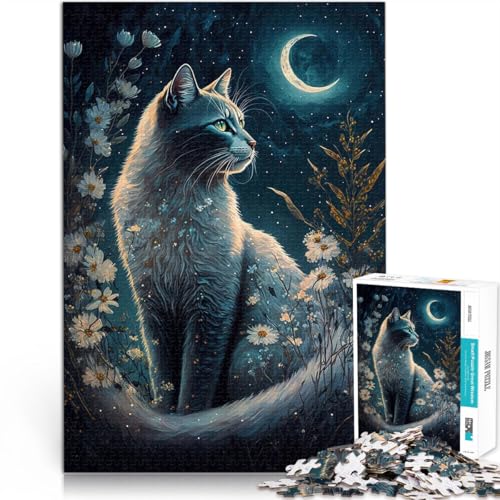 1000-Teile-Puzzle für Erwachsene “Katze und Blume Neon” Aus Karton,Geeignet für Kinder ab 14 Jahren Heimdekorationsspielzeug ganze Familie eignet。Größe:26x38cm 1000-Teile-Puzzle für Erwachsene “Katze und Blume Neon” Aus Karton,Geeignet für Kinder ab 14 Jahren Heimdekorationsspielzeug ganze Familie eignet。Größe:26x38cm von KGUHVFTK