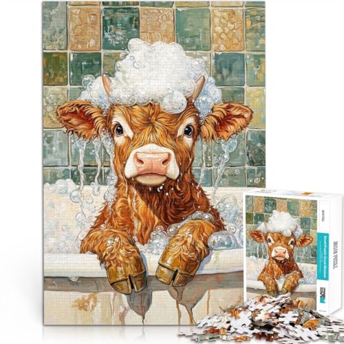 1000-Teile-Puzzle für Erwachsene “Kuh im Schaumbad” Aus Karton,für 14+ Spielzeug für die ganze Familie Wanddekoration Einzigartige Geschenke zum Geburtstag und zu Weihnachten。Größe:26x38cm 1000-Teile-Puzzle für Erwachsene “Kuh im Schaumbad” Aus Karton,für 14+ Spielzeug für die ganze Familie Wanddekoration Einzigartige Geschenke zum Geburtstag und zu Weihnachten。Größe:26x38cm von KGUHVFTK