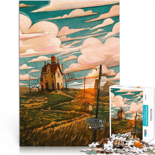 1000-Teile-Puzzle für Erwachsene “Laufende Wolken” Aus Karton，ab 14 Jahren Spielzeug Es eignet ganze Familie。Größe：26x38cm/10.2x14.9Zoll von KGUHVFTK