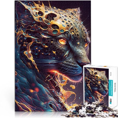 1000-Teile-Puzzle für Erwachsene “Leopard Gepard Jaguare” Aus Karton，für 14+ Lernspiel Künstlersammlung, Bildende Kunst。Größe：26x38cm/10.2x14.9Zoll von KGUHVFTK