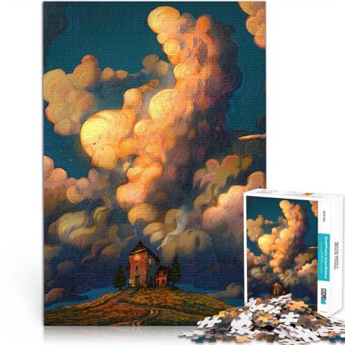 1000-Teile-Puzzle für Erwachsene “Nach dem Regen” Aus Karton，Geeignet für Personen ab 14 Jahren Lernspielzeug für die ganze Familie Lustiges Geschenk für die ganze Familie。Größe：38x52cm von KGUHVFTK