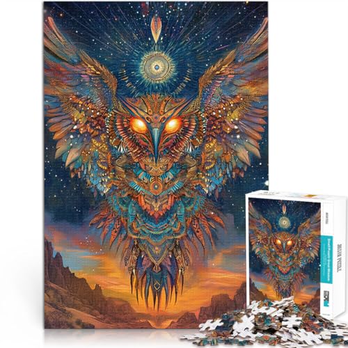 1000-Teile-Puzzle für Erwachsene “Phönix-Totem” Aus Holz，ab 14 Jahren Verbessern Sie Ihr Gedächtnis Einzigartige Geburtstags Größe：50x75cm/19.6x29.5Zoll von KGUHVFTK