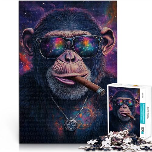 1000-Teile-Puzzle für Erwachsene “Schimpansen-Boss” Aus Karton,Geeignet für Kinder ab 14 Jahren Spielzeug-Wanddekoration Lustiges Geschenk。Größe:38x52cm/14.9x20.4Zoll 1000-Teile-Puzzle für Erwachsene “Schimpansen-Boss” Aus Karton,Geeignet für Kinder ab 14 Jahren Spielzeug-Wanddekoration Lustiges Geschenk。Größe:38x52cm/14.9x20.4Zoll von KGUHVFTK