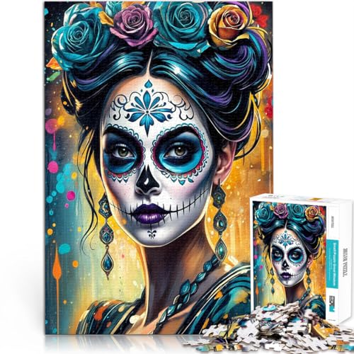 1000-Teile-Puzzle für Erwachsene “Schönes Mädchen mit Zuckerschädel” Aus Karton,ab 14 Jahren Lernspiele Heimdekoration Lustiges Geschenk。Größe:38x52cm/14.9x20.4Zoll 1000-Teile-Puzzle für Erwachsene “Schönes Mädchen mit Zuckerschädel” Aus Karton,ab 14 Jahren Lernspiele Heimdekoration Lustiges Geschenk。Größe:38x52cm/14.9x20.4Zoll von KGUHVFTK