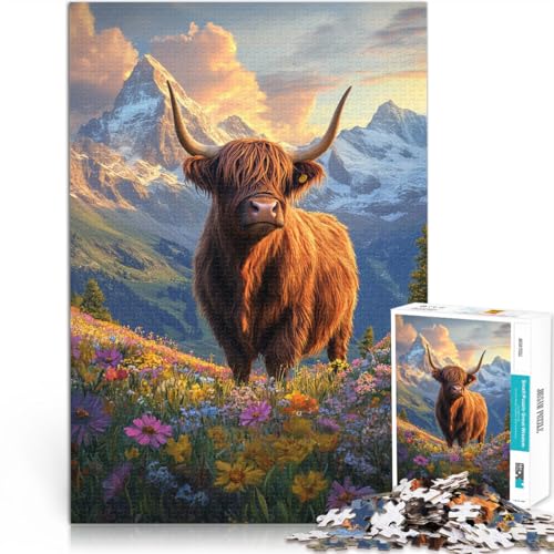 1000-Teile-Puzzle für Erwachsene “Sonnenuntergang über der Hochlandkuh” Aus Karton,ab 14 Jahren Lernspielzeug Spiele Spielzeug Geschenk。Größe:38x52cm/14.9x20.4Zoll 1000-Teile-Puzzle für Erwachsene “Sonnenuntergang über der Hochlandkuh” Aus Karton,ab 14 Jahren Lernspielzeug Spiele Spielzeug Geschenk。Größe:38x52cm/14.9x20.4Zoll von KGUHVFTK
