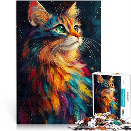 1000-Teile-Puzzle für Erwachsene und Jugendliche “Fantasie Bunte Katze” Aus Karton,Geeignet für Personen ab 14 Jahren Home Dekoration Spiel Spielzeug Interessante Geschenke zur Stressreduzierung。 1000-Teile-Puzzle für Erwachsene und Jugendliche “Fantasie Bunte Katze” Aus Karton,Geeignet für Personen ab 14 Jahren Home Dekoration Spiel Spielzeug Interessante Geschenke zur Stressreduzierung。 von KGUHVFTK