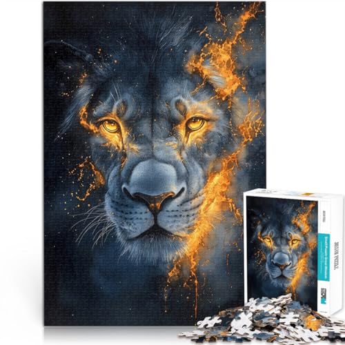 1000-Teile-Puzzle für Erwachsene und Jugendliche “Feuriges Löwenporträt~” Aus Karton,ab 14 Jahren Lernspiel für Familien Einzigartige Geburtstags Größe:38x52cm/14.9x20.4Zoll 1000-Teile-Puzzle für Erwachsene und Jugendliche “Feuriges Löwenporträt~” Aus Karton,ab 14 Jahren Lernspiel für Familien Einzigartige Geburtstags Größe:38x52cm/14.9x20.4Zoll von KGUHVFTK
